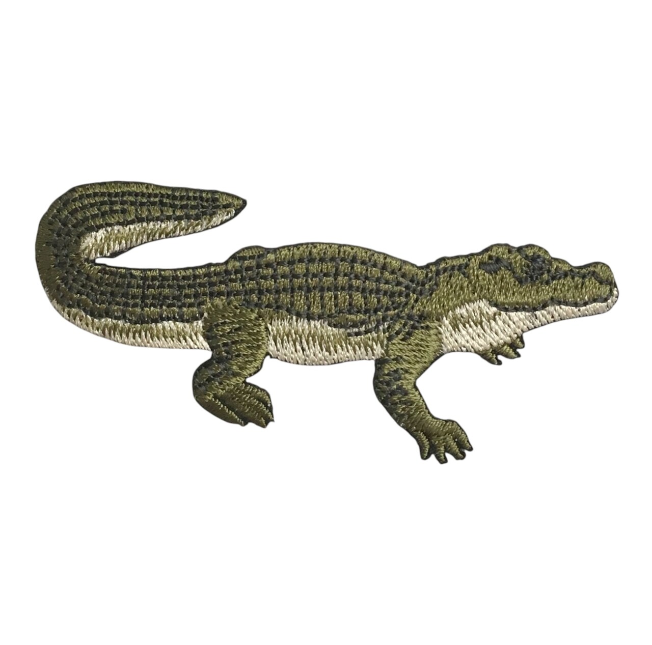 Alligator - Green/Tan Embroidered Patch Embroidered, Iron on Patch
